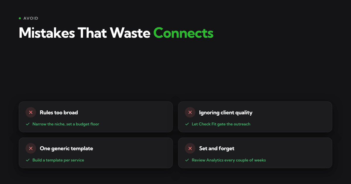 Common Mistakes When Automating Your Upwork Biddin
