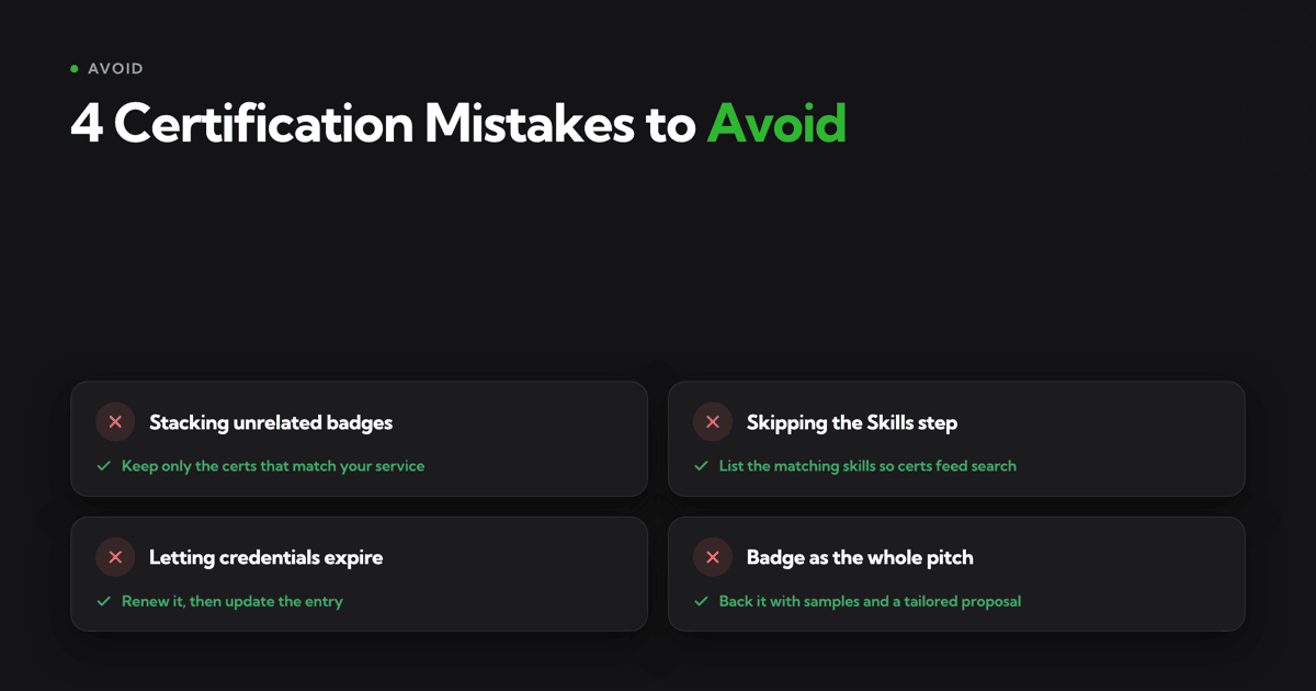 Common Mistakes to Avoid - Upwork