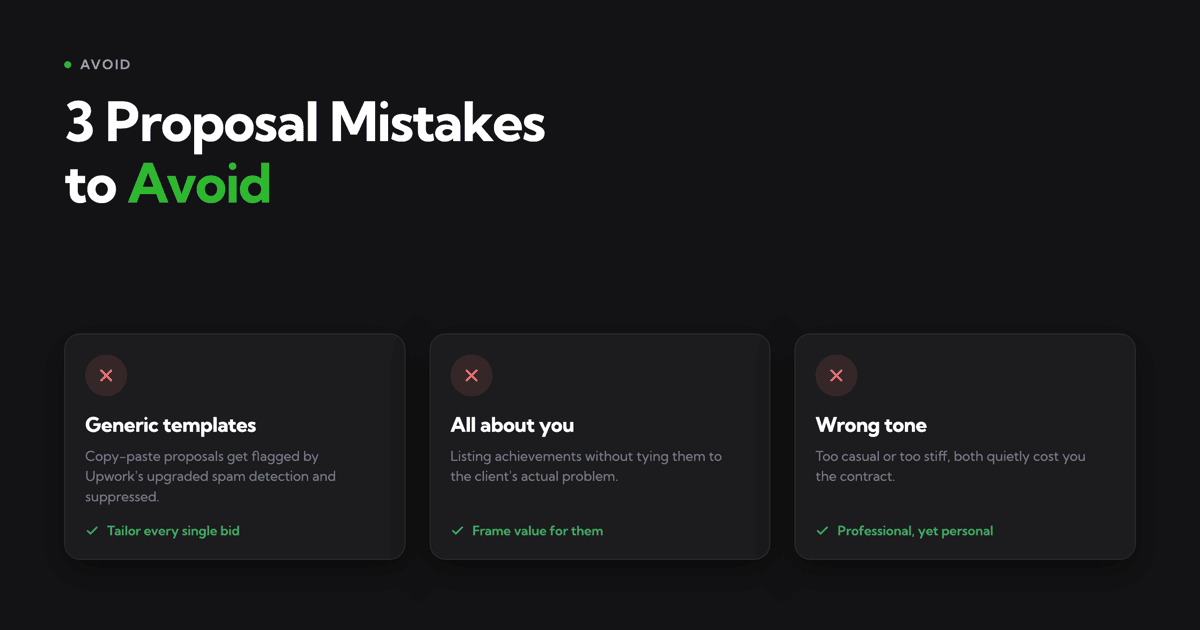 Common Mistakes to Avoid in Your Upwork Proposal