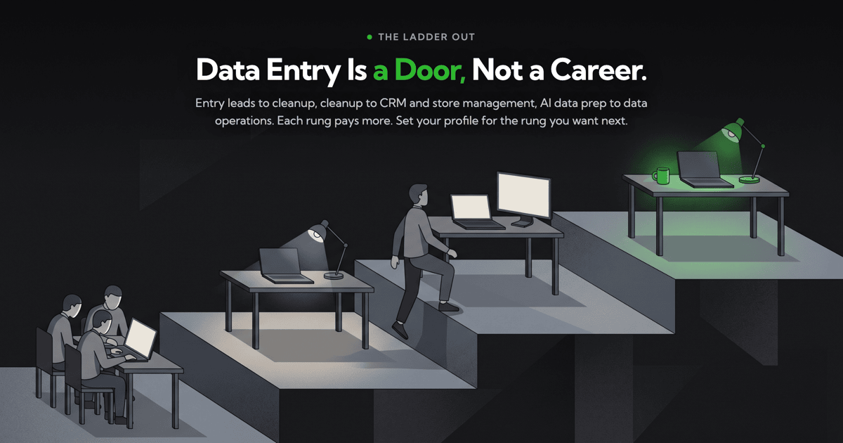 The ladder out: where data entry leads