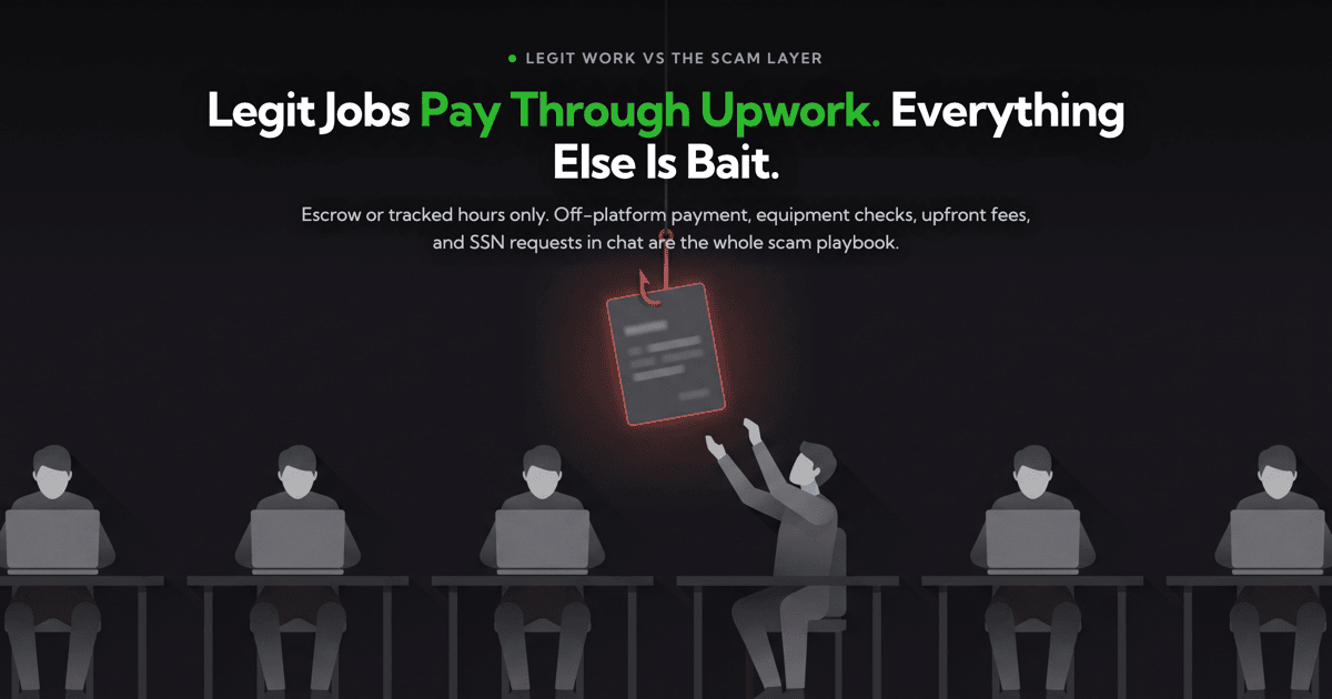 Legit work vs the scam layer: how to tell