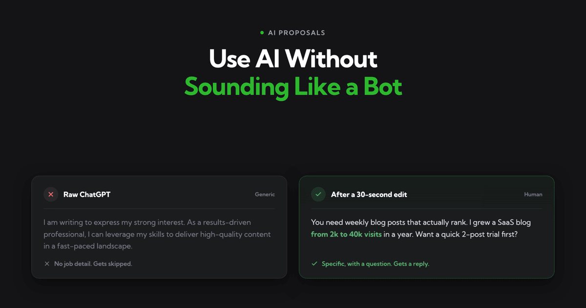 How to Use AI for Upwork Cover Letters & Proposals in 2026