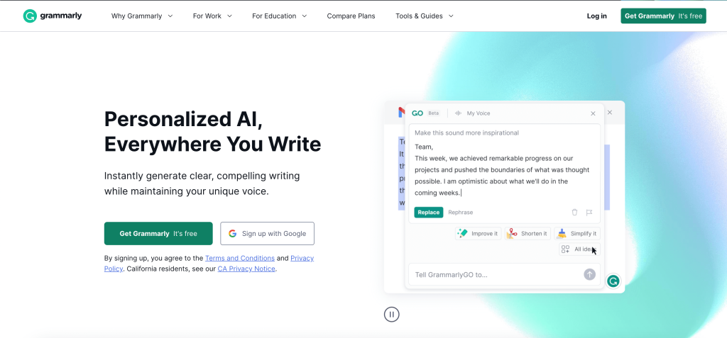 Enhancing Writing with Grammarly